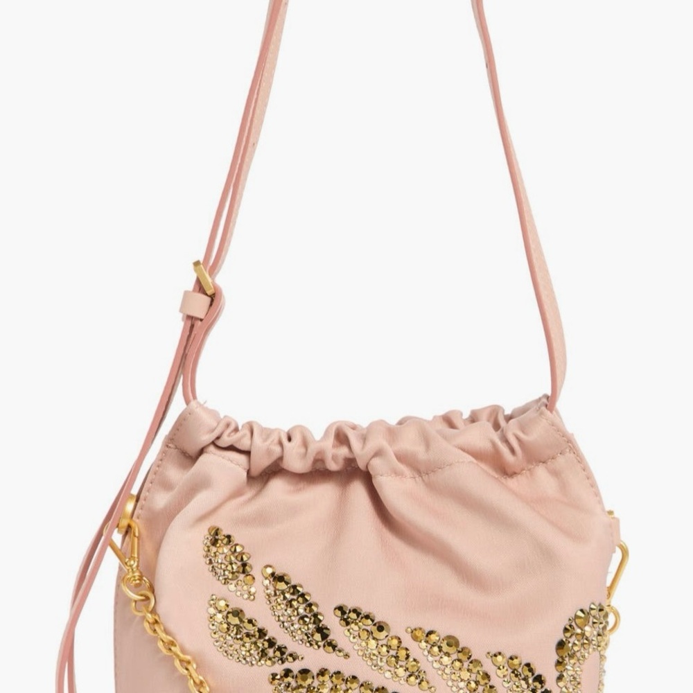 MCM Himmel Laurel.    NEW WITH TAGS Pink Crossbody Bag with Gold Details NWT - Picture 8 of 14